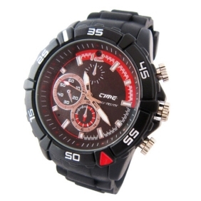 720P HD 4G Waterproof Spy Watch Camera DVR with Voice Recorder Rubberized Strap,Hidden Spy Camera